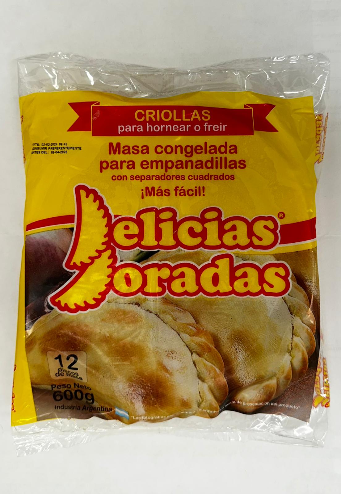 Tapa de empanadas Delicias Doradas